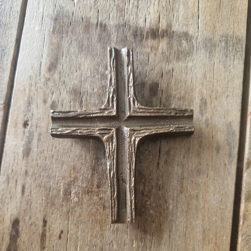 Bronze relief wandkreuz - bronze,