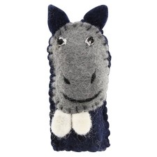 Fingerpuppe aus Filz Hahn