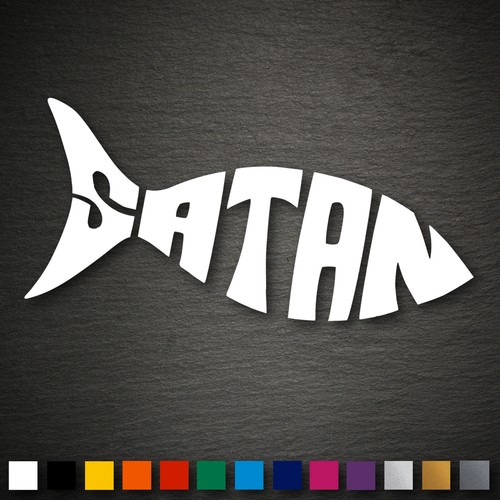 14039 satan fisch aufkleber - satan,
