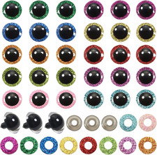 Sicherheitsaugen Puppenaugen Tieraugen Kunststoff Bastel Augen bunt Set 60 Stk