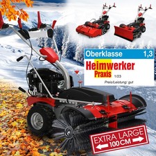 BRAST Kehrmaschine Benzin | Kehrbürste Laubsammler Schneeschieber | 4,8kW(6,5PS)