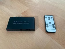 Audioswitch Audioconverter 4 Port Fernbedienung Digital zu Analog