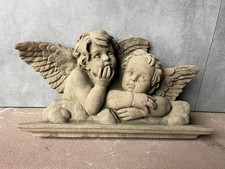 Engel Raphael Schutzengel Wandbild Relief aus Kunst Sandstein im Antik Look X 28