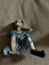 Schöner Achatit Clown mit Maus, én Pose, sitzend. Etiketten vorhanden!