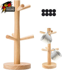 Holz Tassenhalter 6-armig für