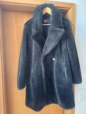 DKNY ⭐️ Mantel Teddy Plüsch  Kunstpelz Fell- M  - DE 38/40- Tiefes Grau-Khaki