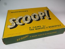 Vintage Waddington's Scoop! Zeitung Verlag Spiel Ersatzkarten