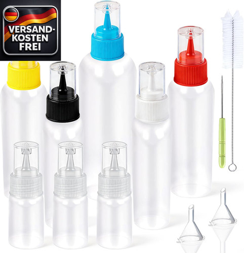 Squeeze flasche set mit - set, düsen