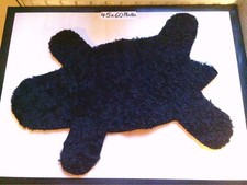 Kleines Lammfell schwarz lockig Schaffell 22x47 cm geschorenes Schaf Deko Lamm