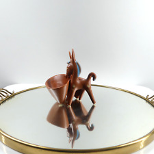 Vintage Keramik Esel mit Schale, Rockabilly Nierentisch Ära