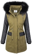 Designer Damen Jacke Parka Mantel Winterjacke warm gefüttert Damenjacken XS-XL