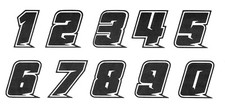 Startnummer Aufkleber Zahl