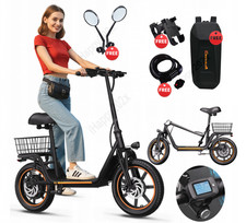 14 Zoll Elektroroller mit Korb 500W 36V/16AH E-Scooter Klappbar 120KG 45KM E-Rol