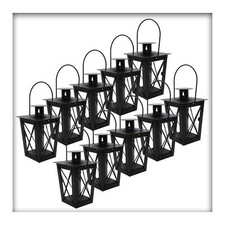 10 Stück Metall Mini- Laterne Gartenwindlicht, zum Aufhängen, Windlicht, 2 Wahl