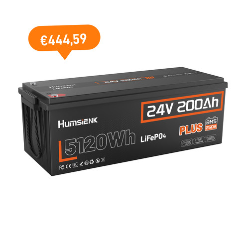 24v 200ah 5120wh lifepo4 - 200ah,