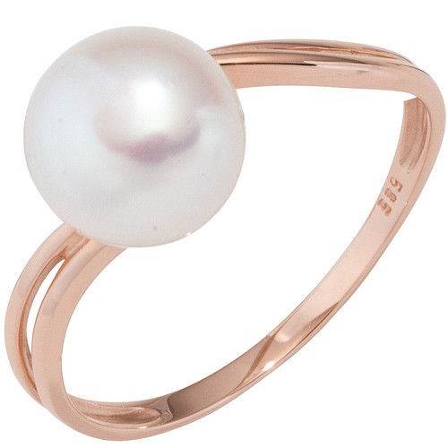 585 rotgold damen ring - 585,