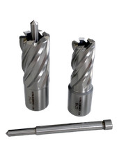 HSS Kernbohrer mit Weldon-Aufnahme von Ø 12 mm bis Ø 50 mm - Schnitttiefe 30 mm