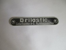 Typenschild Schild Sattelschild Alu Drilastic Motorrad s71