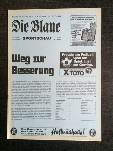 Bayernliga tsv 1860 - 84/85,