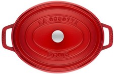 Staub Bratentopf Gusseisen 29x23 cm oval kirschrot Retourenware Neu - Sonstige