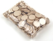 5 - 5.000 Einkaufswagenchips, Wertmarken, Pfandmarken, gold-farbig