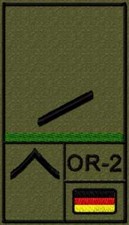 Bundeswehr Rangabzeichen mit NATO Rangcode und Litze, Heer, Gefreiter