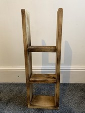 100 % recycelt Handarbeit rustikal Palettenholz Toilettenpapier Rollenständer verbrannt schwer