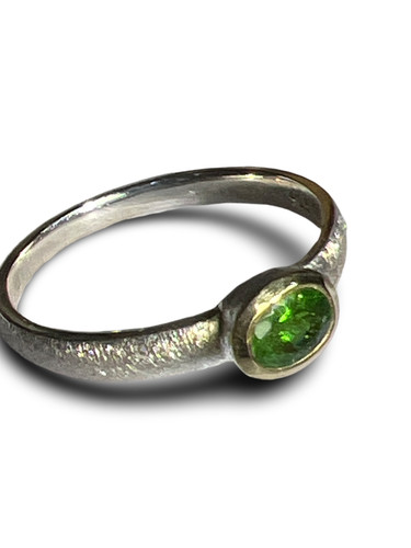 Tsavorit ringe 18kt - tsavorit,