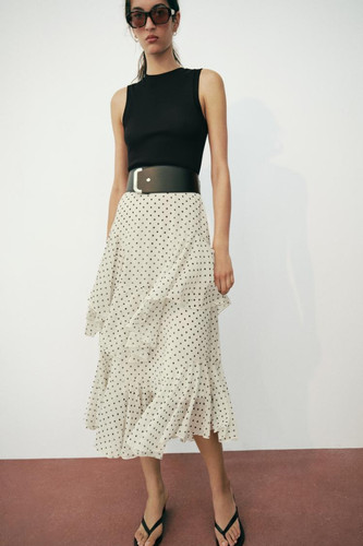 Zara kleid mit tupfenmuster - mit,