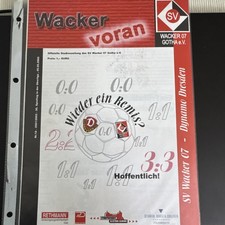 Programmheft Wacker Gotha - SG