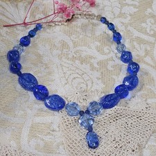 Vintage Halskette Glaspaste