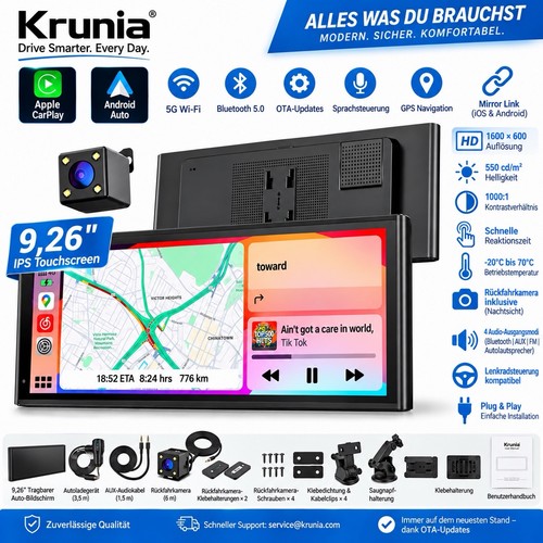 Krunia carplay display - krunia, 9,26"