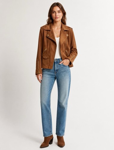 Bikerjacke braun m 38 - h&m,