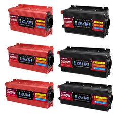 1500W 2000W 2600W Spannungswandler DC 12V auf AC 230V Wechselrichter mit USB+LCD