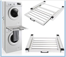 Stapelset für Waschmaschine und Trockner, Stapelsets mit Schieberegal 