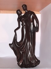 Tanzpaar Figur in dunkelbraun