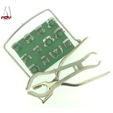 Kofferdam Set inkl. Klammern Rahmen Lochzange und Klammernzange