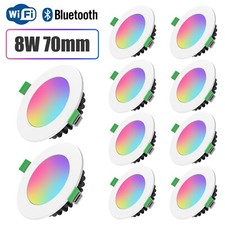 4x LED WiFi Bluetooth Einbaustrahler RGB Bad 230V Decken Leuchte Smart Lampe DIM