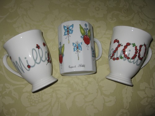 Drei kaffeebecher haferl - drei,