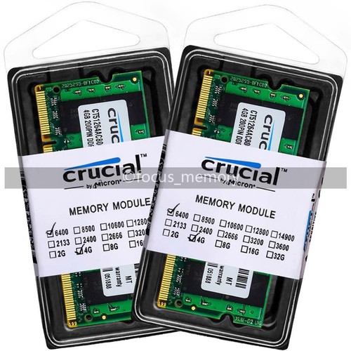 Crucial 8gb 2x4gb - crucial, pc2-6400