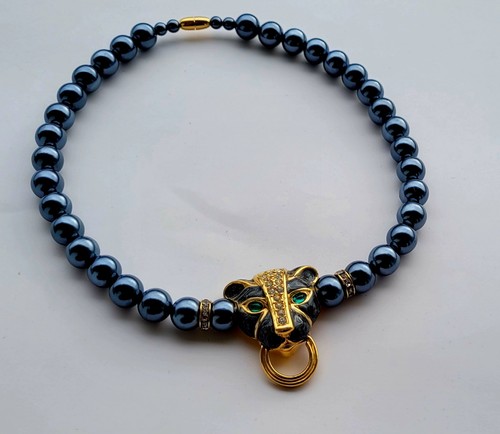 Vintage panther perlenkette - panther,
