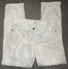 Damen Jeanshose Pastell Blumenprint Gr. 36 Peckott