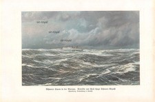 Schwerer Sturm in der Biscaya - Hugo Schnars-Alquist - 1927 ~16x24cm