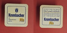 Krombacher Frisches, kristallklares Felsquellwasser Brauerei Bierdeckel Bier