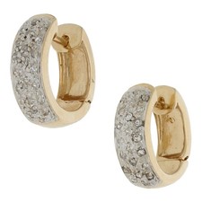 Creolen 44 Diamanten 585/ 14 K Gold Ohrringe Rund Schmuck Rund O02.2331