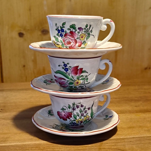 Luneville straßburg tasse - luneville, 3x