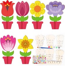 12 Blumen aus Holz, 3D Blumen