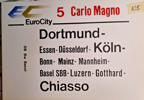 Zuglaufschild 5 carlo - zuglaufschild,