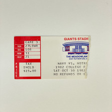 Navy vs Notre Dame 10/30/1982