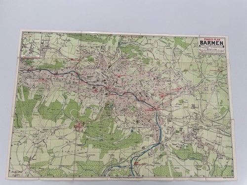 Karte stadt plan barmen - stadt,
